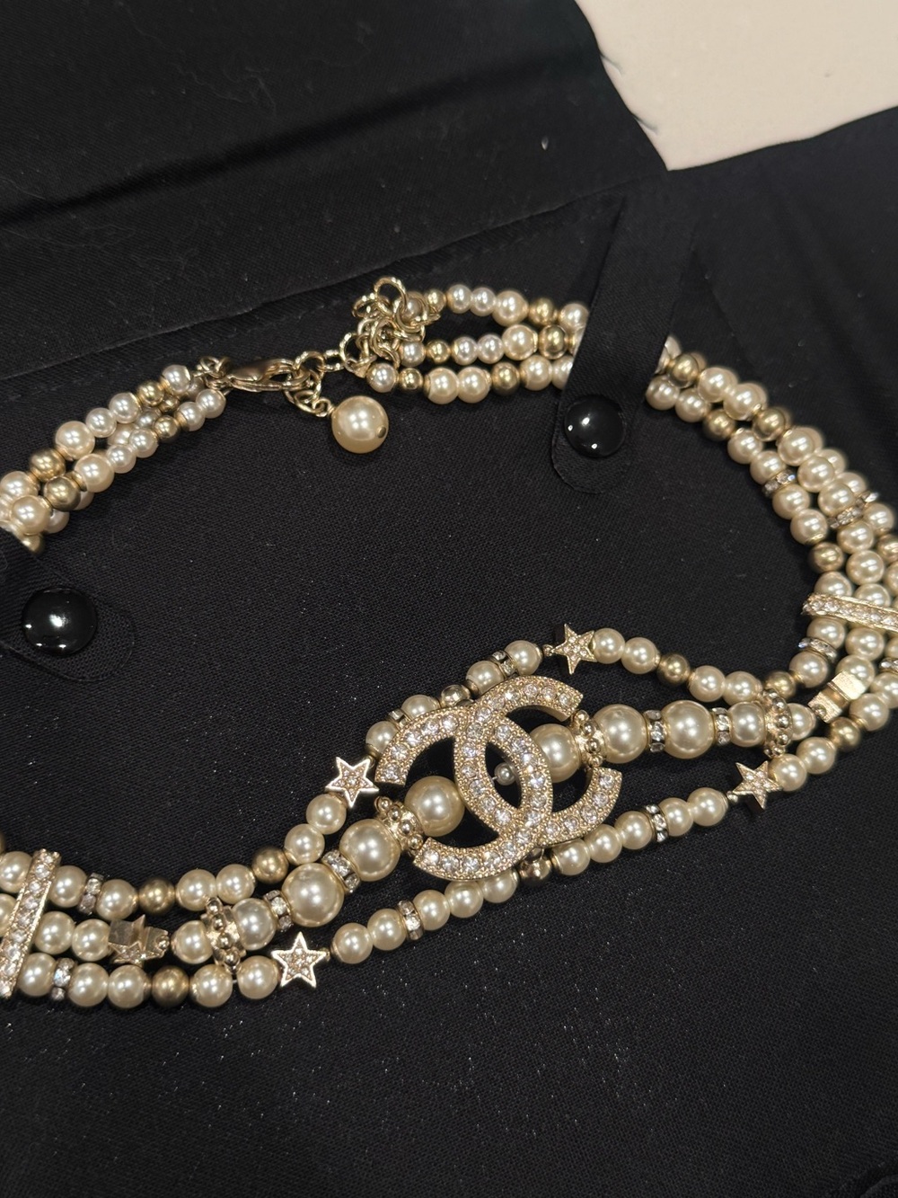 Chanel authentic 3 layer star pearl chocker 2022